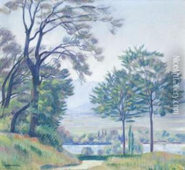 Landschaft Bei Muri Oil Painting - Emil Cardinaux