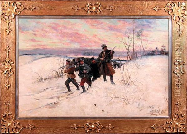 Powstancy, 1891 R. Oil Painting - Michal Ichnowski