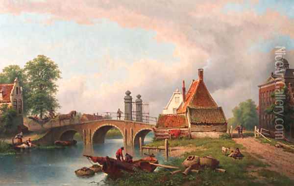 Het Rechthuys in Watergraafsmeer, Amsterdam 2 Oil Painting - Eduard Alexander Hilverdink