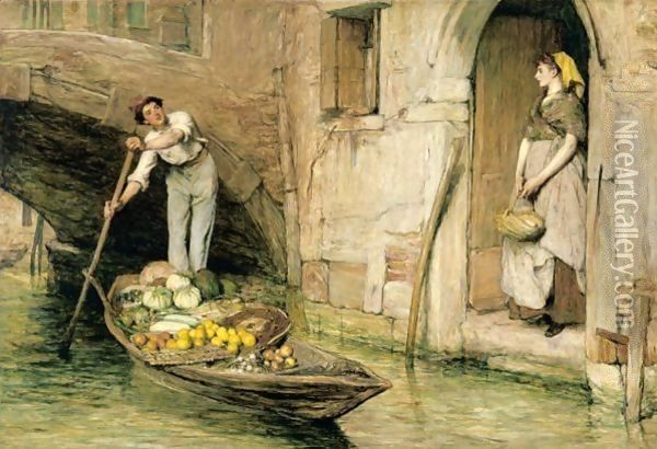 The Venetian Fruit Seller Oil Painting - Sir William Quiller-Orchardson