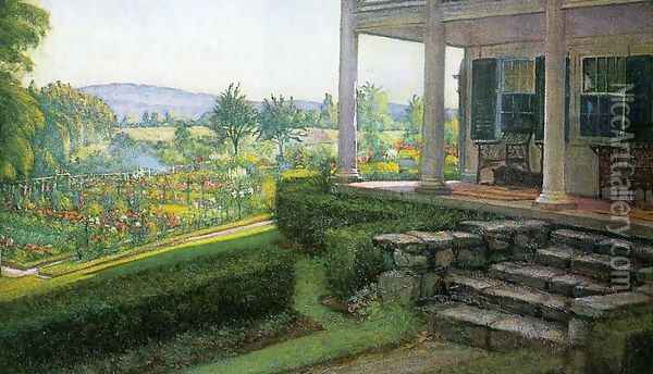The Front Porch Oil Painting - Walter I. Cox