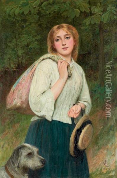 Travelling Companions Oil Painting - Charles Sillem Lidderdale