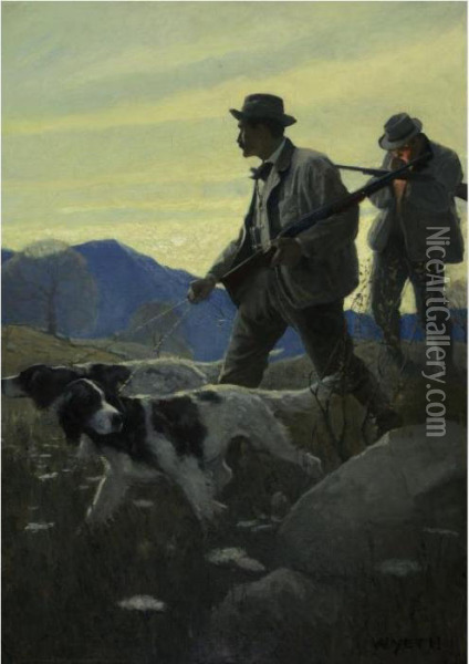 Dawn Of The Open Season Oil Painting - Newell Convers Wyeth
