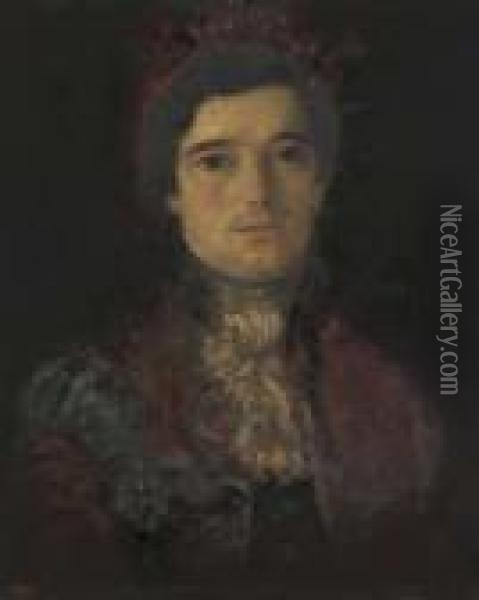 Portrait Of A Man, Half-length, In Colorful Dress Oil Painting - Francisco De Goya y Lucientes