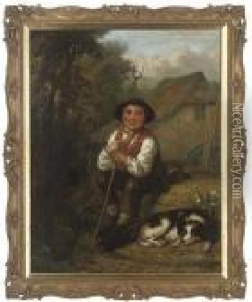The Young Farmhand Oil Painting - Charles Hunt