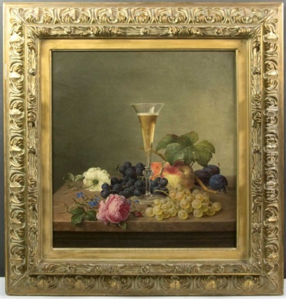 Still Life Of Fruit Oil Painting - Emilie Preyer