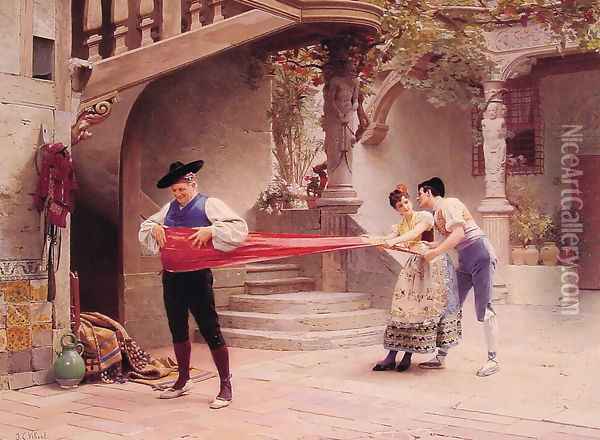The Final Touch Oil Painting - Jehan Georges Vibert