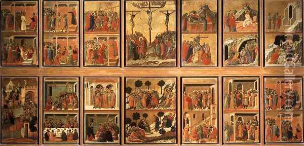Stories of the Passion (Maesta, verso) 1308-11 Oil Painting - Duccio Di Buoninsegna