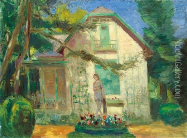 Park Oil Painting - Bela Ivanyi Gruenwald