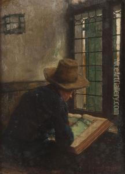 In Der Studierstube Oil Painting - Claus Meyer