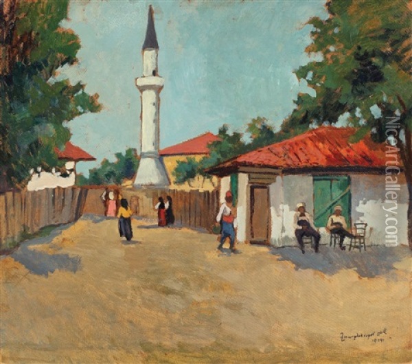 Balcic Oil Painting - Gheorghe Zamphiropol Dall
