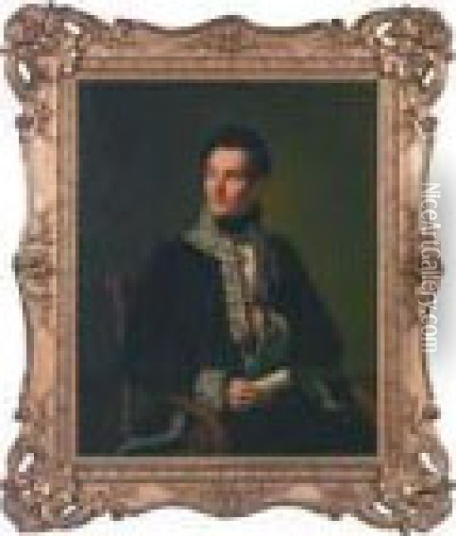 Portrait De Casimir Perier En Costume De Pair De France Ou D'ambassadeur Oil Painting - Charles Paulin Fr. Matet