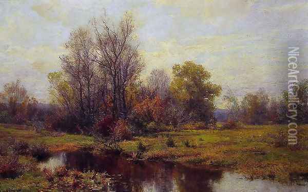Woodland Scene Oil Painting - Hugh Bolton Jones