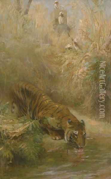 The Tiger Hunt Oil Painting - Cuthbert Edmund Swan