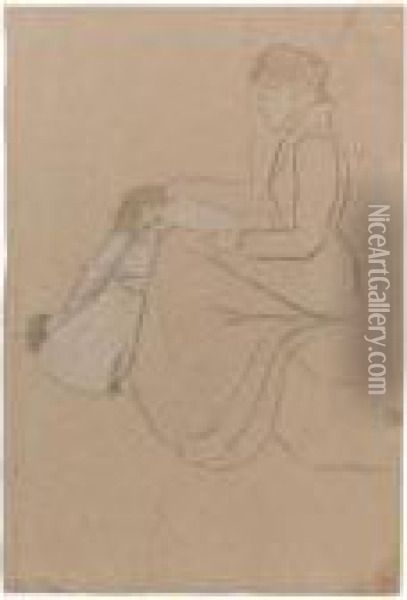 Mother And Child Oil Painting - William Rothenstein