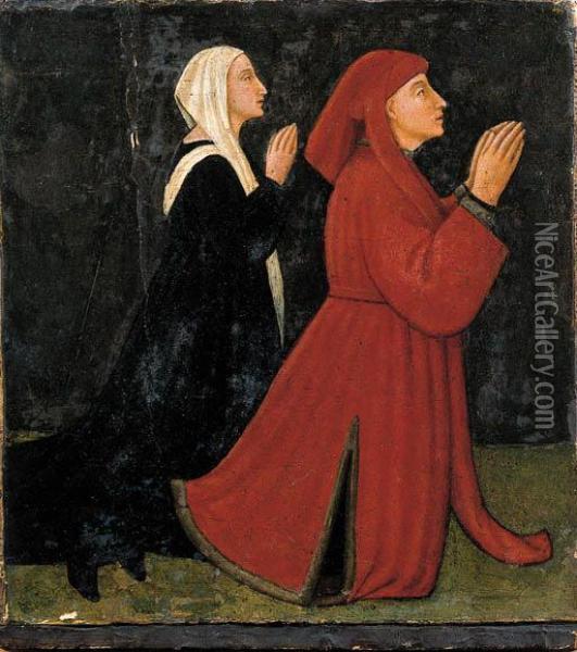 Due Devoti In Preghiera (frammento) Oil Painting - Paolo di Stefano Badaloni Schiavo