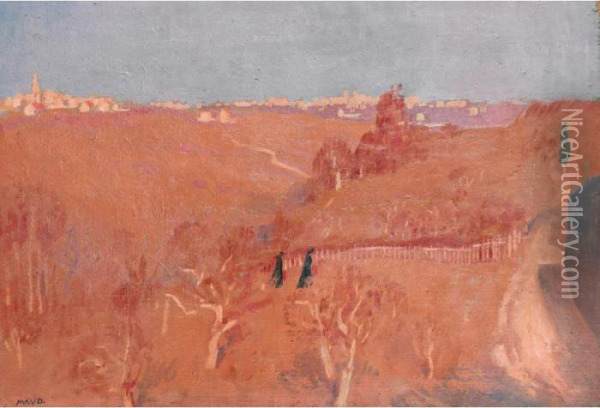 Panorama Depuis Une Vallee Rose Oil Painting - Maurice Denis
