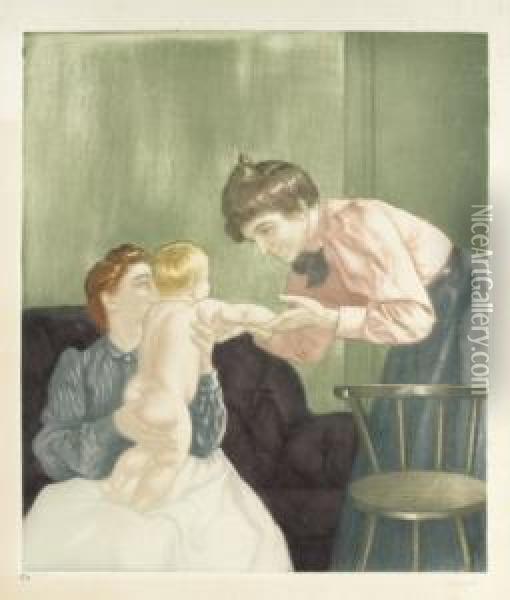 Miroir, Vers 1892 - 95. 490 X 332 Oil Painting - Charles Maurin