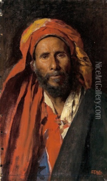 Portrait Eines Orientalen Oil Painting - Carl Leopold Mueller