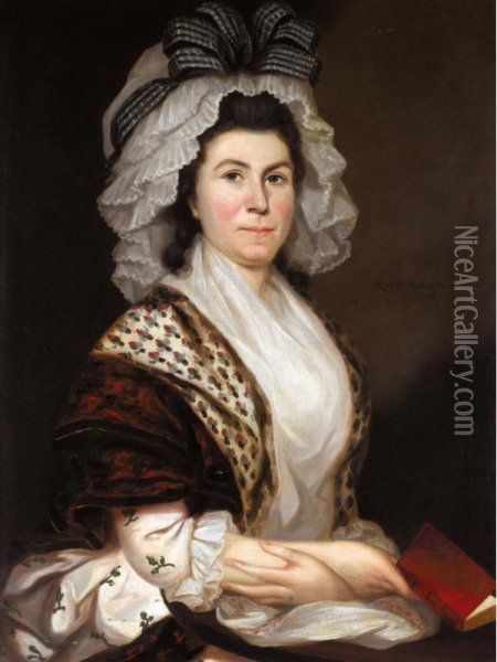 Portrait Of A Lady Said To Be Mrs Godwin, Nee Wollstonecraft (1759-1797) Oil Painting - George Beare