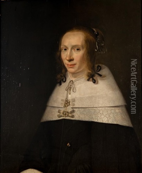 Portrait Of A Lady Oil Painting - Jacob Willemsz Delff the Younger