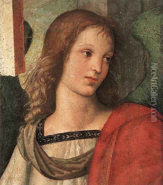 Angel (fragment of the Baronci Altarpiece) Oil Painting - Raphael
