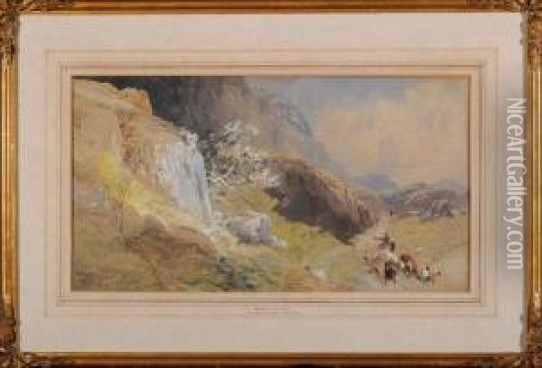 In Borrowdale Oil Painting - Thomas Miles Richardson