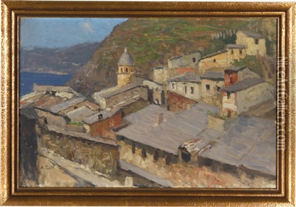 Suditalienische Kustenlandschaft Oil Painting - Alfred Zoff