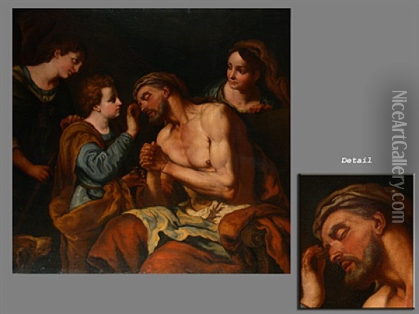 Jesus Heilt Einen Blinden Oil Painting - Johann Carl Loth