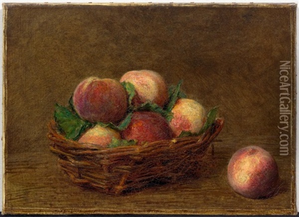 Peaches Oil Painting - Henri Fantin-Latour