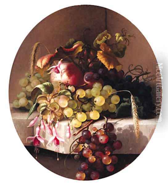 Still Life with Fruit Oil Painting - Adelheid Dietrich