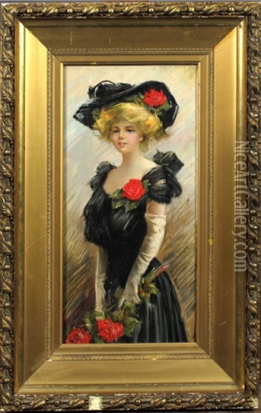 Elegante Aux Roses Oil Painting - Philip Boileau