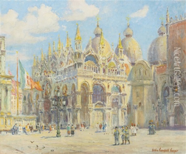 St. Marks Cathedral Oil Painting - Colin Campbell Cooper