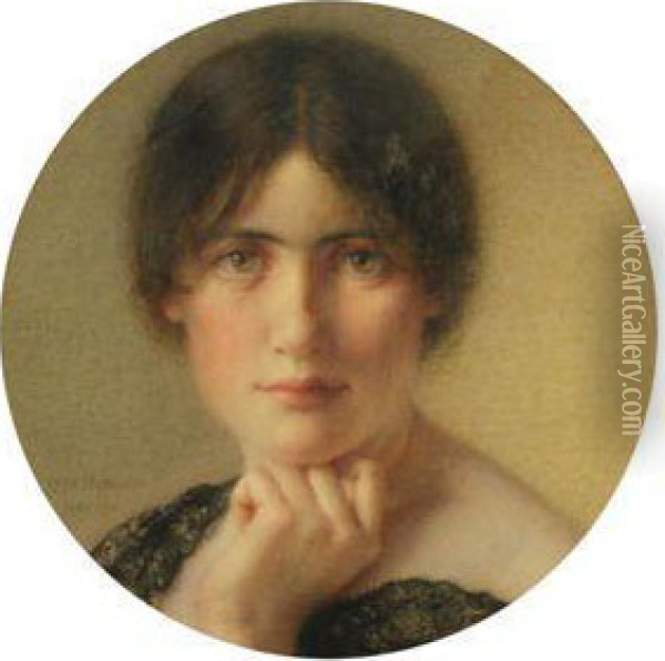 Portrait Of A Lady Oil Painting - Alice Hambidge