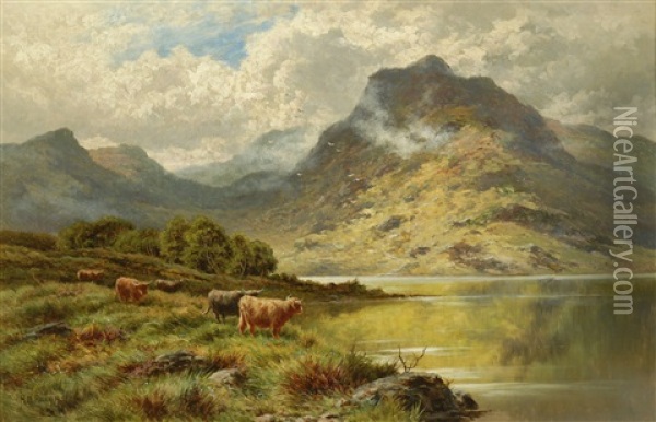 Loch Maree, Ross Shire, Scotland Oil Painting - Henry H. Parker