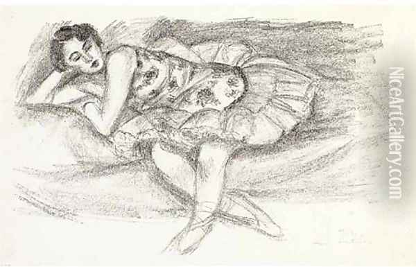 Danseuse au Divan pliee en deux, from Dix Danseuses Oil Painting - Henri Matisse