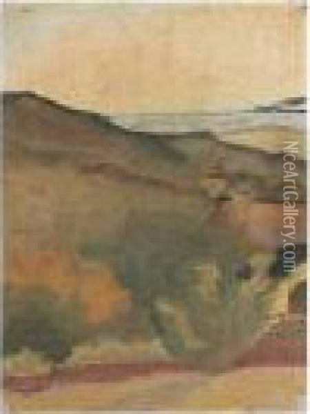 Kustlandskap (a View Of The Sea) Oil Painting - Ivan Agueli