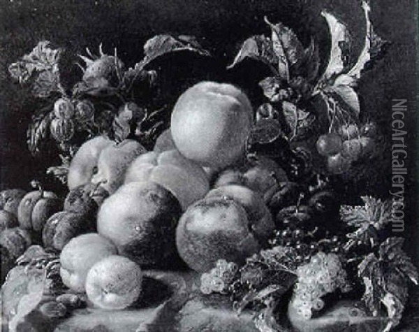 Fruits D'ete Oil Painting - Jacques-Joseph Lecurieux