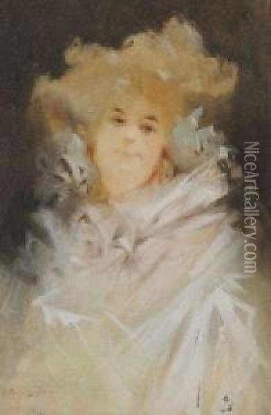 Jeune Femme Oil Painting - Ange Supparo