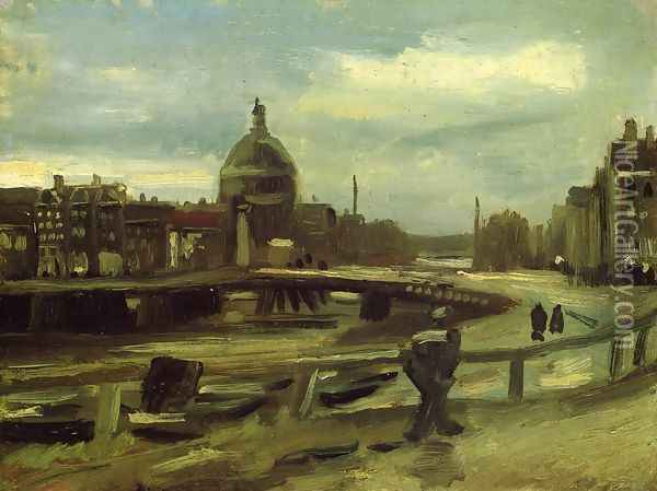 View on the Singel in Amsterdam Oil Painting - Vincent Van Gogh