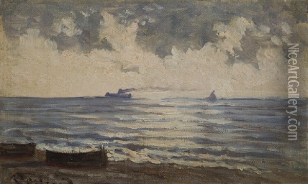 Paesaggi Marini Oil Painting - Enrico Reycend