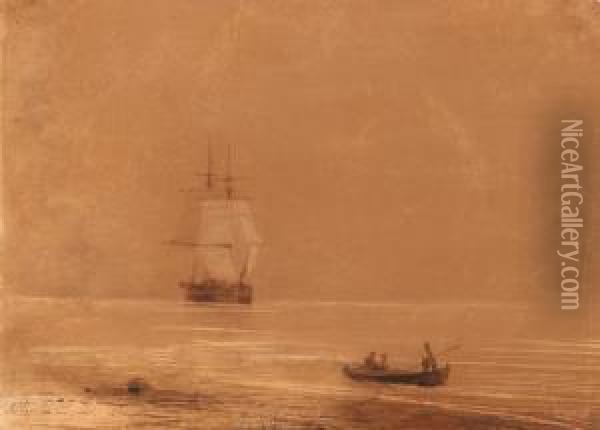 Coming To Shore Oil Painting - Ivan Konstantinovich Aivazovsky