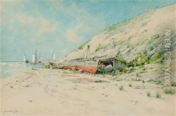 Along The Coast Oil Painting - William Louis Ii Sonntag