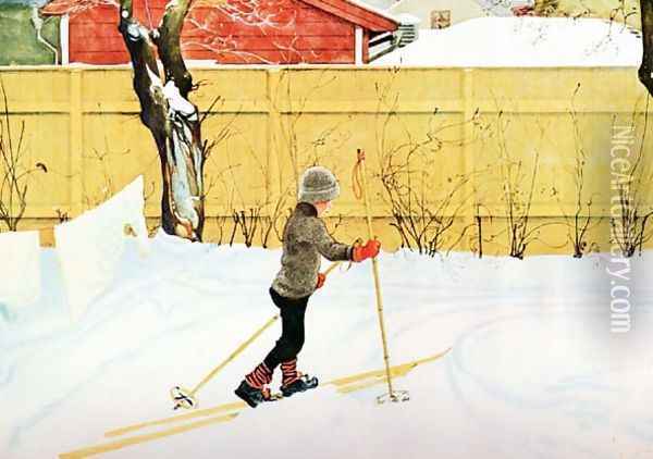 The Falun Yard Oil Painting - Carl Larsson
