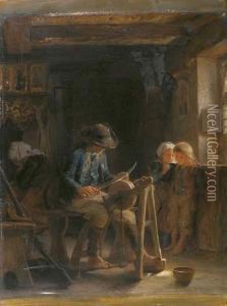 L'aiguiseur Oil Painting - Edouard-Henri Girardet