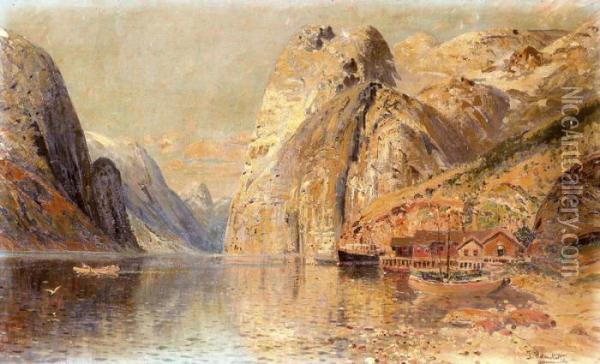 Tavaszi Fjord Oil Painting - Karl Kaufmann