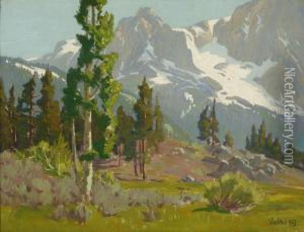 High Sierra Landscape Oil Painting - Elmer Wachtel