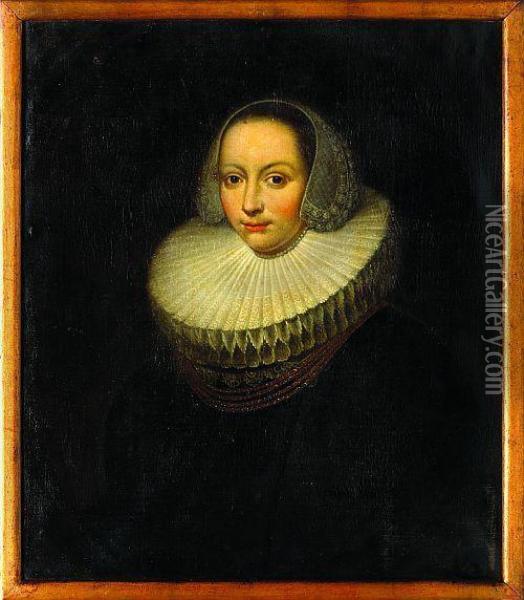 Retrato De Dama Oil Painting - Hieronymus Janssens
