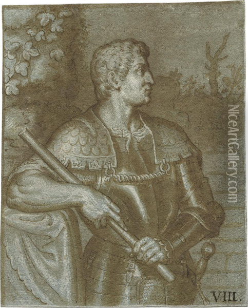 Bildnis Des Romischen Kaisers Ottone Oil Painting - Bernardino Campi