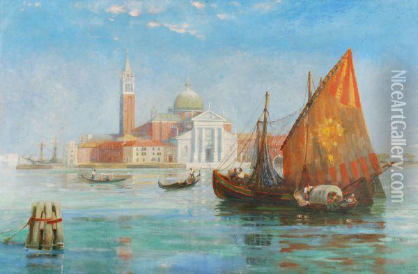 San Giorgio Maggiore, Venice Oil Painting - William Meadows